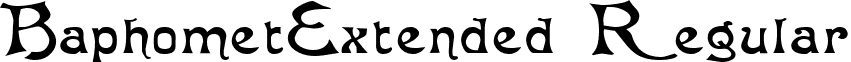 BaphometExtended Regular font - BaphometExtended Regular.ttf