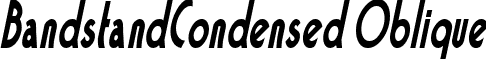 BandstandCondensed Oblique font - BandstandCondensed Oblique.ttf