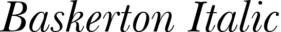 Baskerton Italic font - Baskerton Italic.ttf