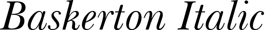 Baskerton Italic font - baskertonitalic.ttf