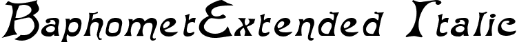 BaphometExtended Italic font - BaphometExtended Italic.ttf