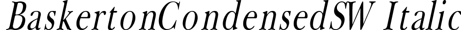 BaskertonCondensedSW Italic font - BaskertonCondensedSW Italic.ttf