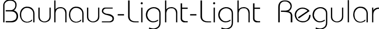 Bauhaus-Light-Light Regular font - baulite.ttf