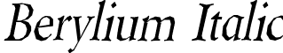 Berylium Italic font - Berylium Italic.ttf