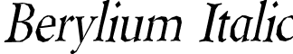 Berylium Italic font - berylium rg it.otf