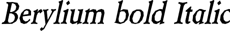 Berylium bold Italic font - BeryliumboldItalic.ttf