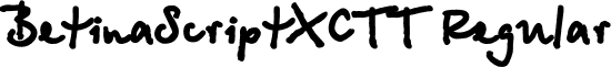 BetinaScriptXCTT Regular font - BetinaScriptXCTT Regular.ttf