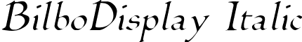 BilboDisplay Italic font - BilboDisplay Italic.ttf