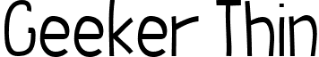 Geeker Thin font - GEEKT___.TTF
