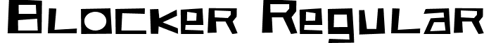 Blocker Regular font - Blocker Regular.ttf