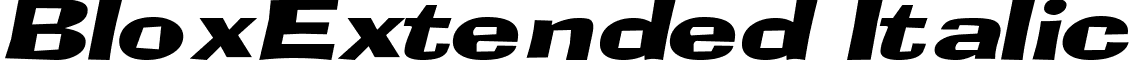 BloxExtended Italic font - BloxExtended Italic.ttf