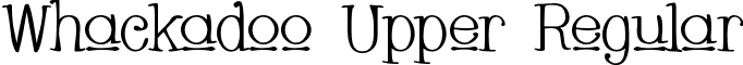 Whackadoo Upper Regular font - WHACU___.ttf