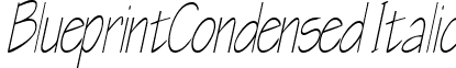 BlueprintCondensed Italic font - BlueprintCondensed Italic.ttf