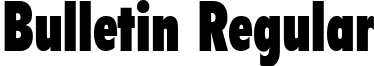 Bulletin Regular font - Bulletin Regular.ttf