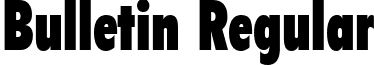 Bulletin Regular font - bulletinregular.ttf