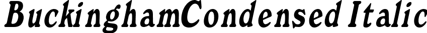 BuckinghamCondensed Italic font - BuckinghamCondensed Italic.ttf