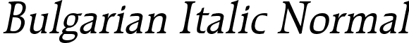 Bulgarian Italic Normal font - Bulgarian Italic Normal.ttf