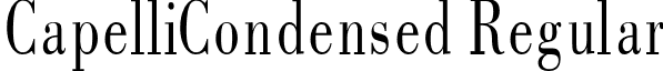 CapelliCondensed Regular font - CapelliCondensed Regular.ttf