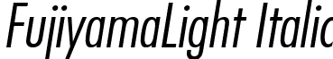 FujiyamaLight Italic font - FujiyamaLight Italic.ttf