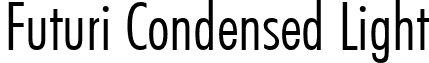 Futuri Condensed Light font - Futuri Condensed Light Regular.ttf