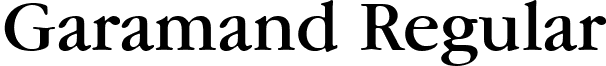 Garamand Regular font - garamand.ttf