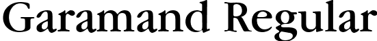 Garamand Regular font - Garamand Regular.ttf