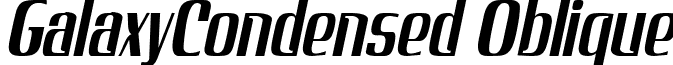 GalaxyCondensed Oblique font - GalaxyCondensed Oblique.ttf