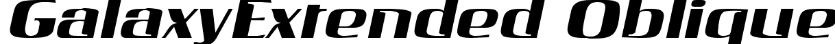 GalaxyExtended Oblique font - GalaxyExtended Oblique.ttf