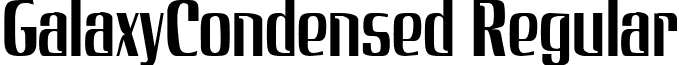 GalaxyCondensed Regular font - GalaxyCondensed Regular.ttf