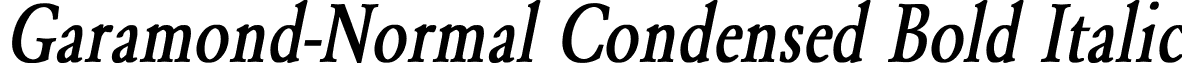 Garamond-Normal Condensed Bold Italic font - Garamond-Normal Condensed Bold Italic font.ttf