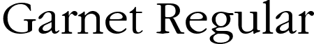 Garnet Regular font - garn.ttf