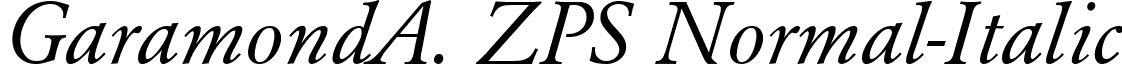 GaramondA. ZPS Normal-Italic font - Garamond_A.Z_PS Normal-Italic.ttf