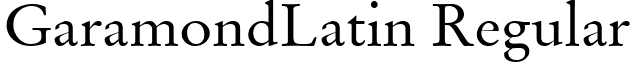 GaramondLatin Regular font - GaramondLatin Regular.ttf