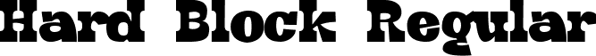 Hard Block Regular font - HardBlock.ttf