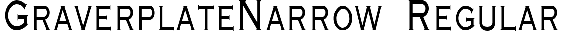 GraverplateNarrow Regular font - GraverplateNarrow Regular.ttf