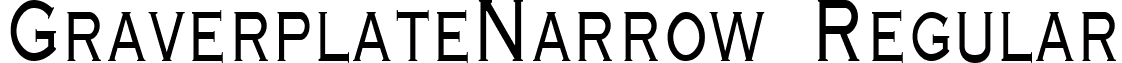 GraverplateNarrow Regular font - gravrn.ttf