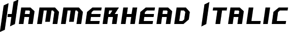 Hammerhead Italic font - Hammerhead Italic.ttf