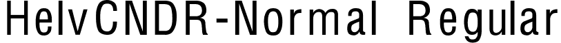 HelvCNDR-Normal Regular font - HelvCND_R-Normal Regular.ttf