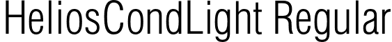 HeliosCondLight Regular font - HeliosCondLight.otf