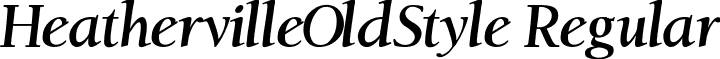 HeathervilleOldStyle Regular font - HeathervilleOldStyle Regular.ttf