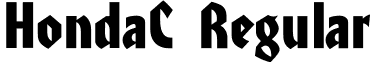 HondaC Regular font - HondaC Regular.ttf