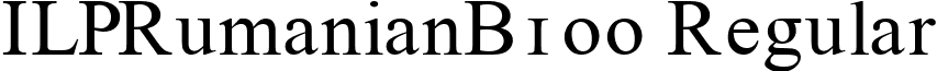 ILPRumanianB100 Regular font - ILPRumanianB100 Regular.ttf