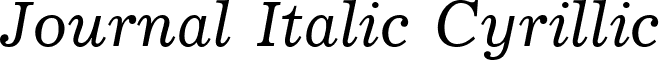 Journal Italic Cyrillic font - Journal Italic Cyrillic.ttf