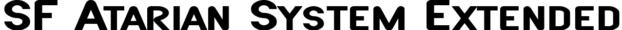 SF Atarian System Extended font - SF Atarian System Extended Bold.ttf