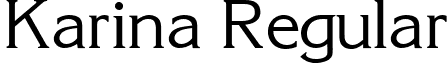 Karina Regular font - AXCKRN.TTF