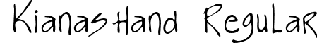 KianasHand Regular font - KianasHand Regular.ttf