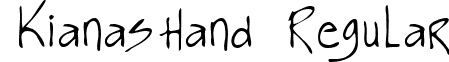 KianasHand Regular font - kianashandregular.ttf