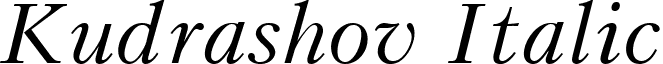 Kudrashov Italic font - Kudrashov Italic.ttf