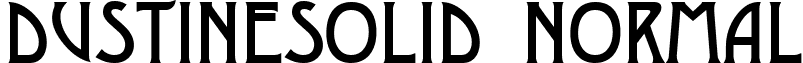 DustineSolid normal font - dustinesolidregular.ttf