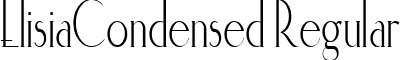 ElisiaCondensed Regular font - ElisiaCondensed Regular.ttf